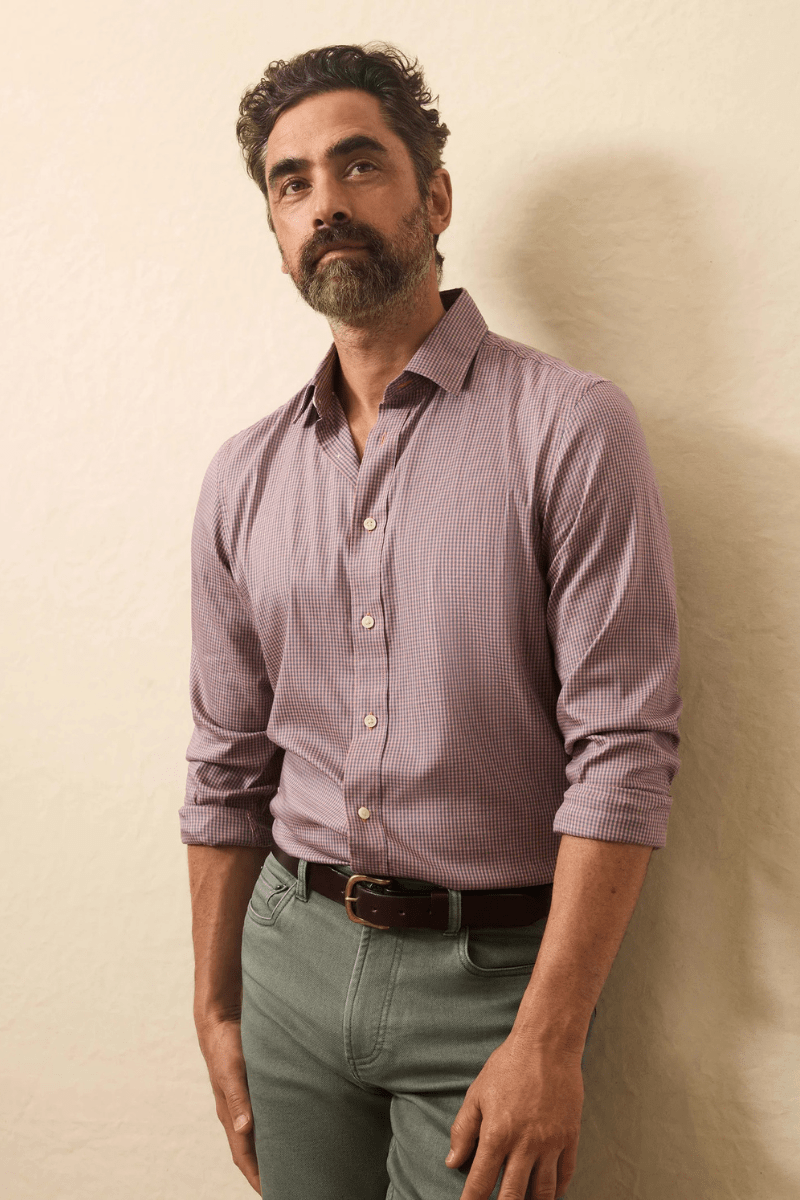 Shirts & Tops - Faherty Brand - The Movement Shirt in Madder Shores Gingham - Archery Close