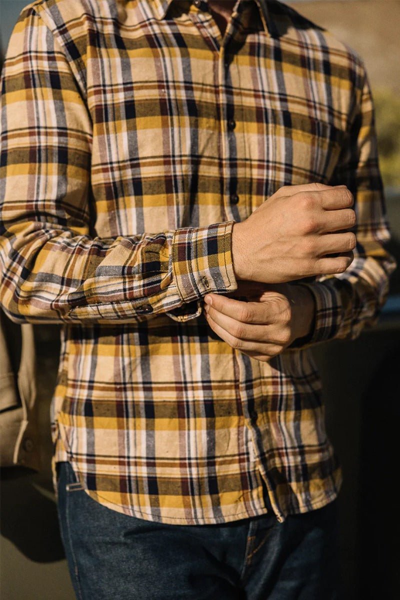 Hiroshi Kato The Ripper Vintage Nep Flannel Plaid - Sun Gold