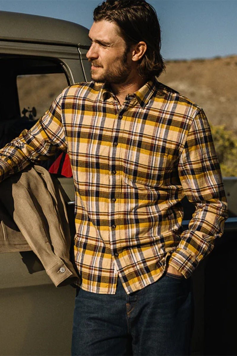 Hiroshi Kato The Ripper Vintage Nep Flannel Plaid - Sun Gold