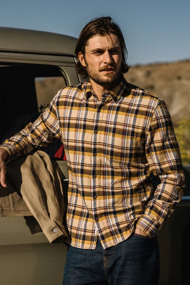 Hiroshi Kato The Ripper Vintage Nep Flannel Plaid - Sun Gold