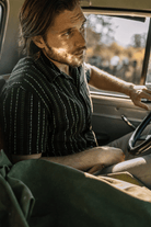 Shirts & Tops - Hiroshi Kato - The Wrench Gauze Dobby Stripe Shirt - Archery Close