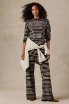 Faherty Brand Throwback Studio Crew - Coastal Coal Stripe