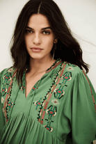 Shirts & Tops - ba&sh - Tilt Blouse in Green - Archery Close