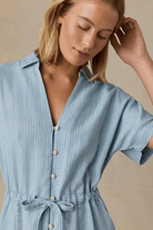 Dresses - Faherty Brand - Tried & True Chambray Oakley Dress - Archery Close