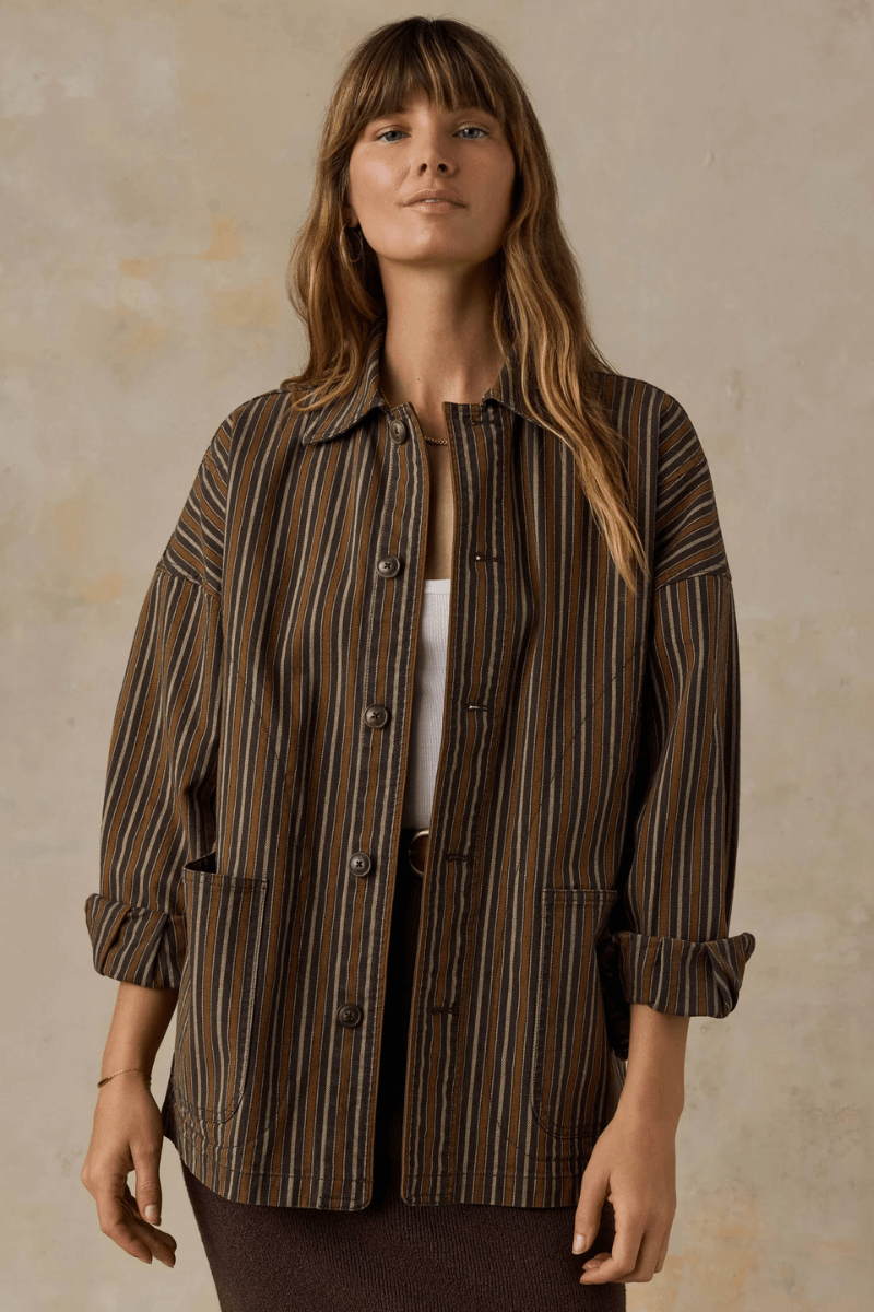 Outerwear - Faherty Brand - Twill Tide Chore Jacket - Archery Close