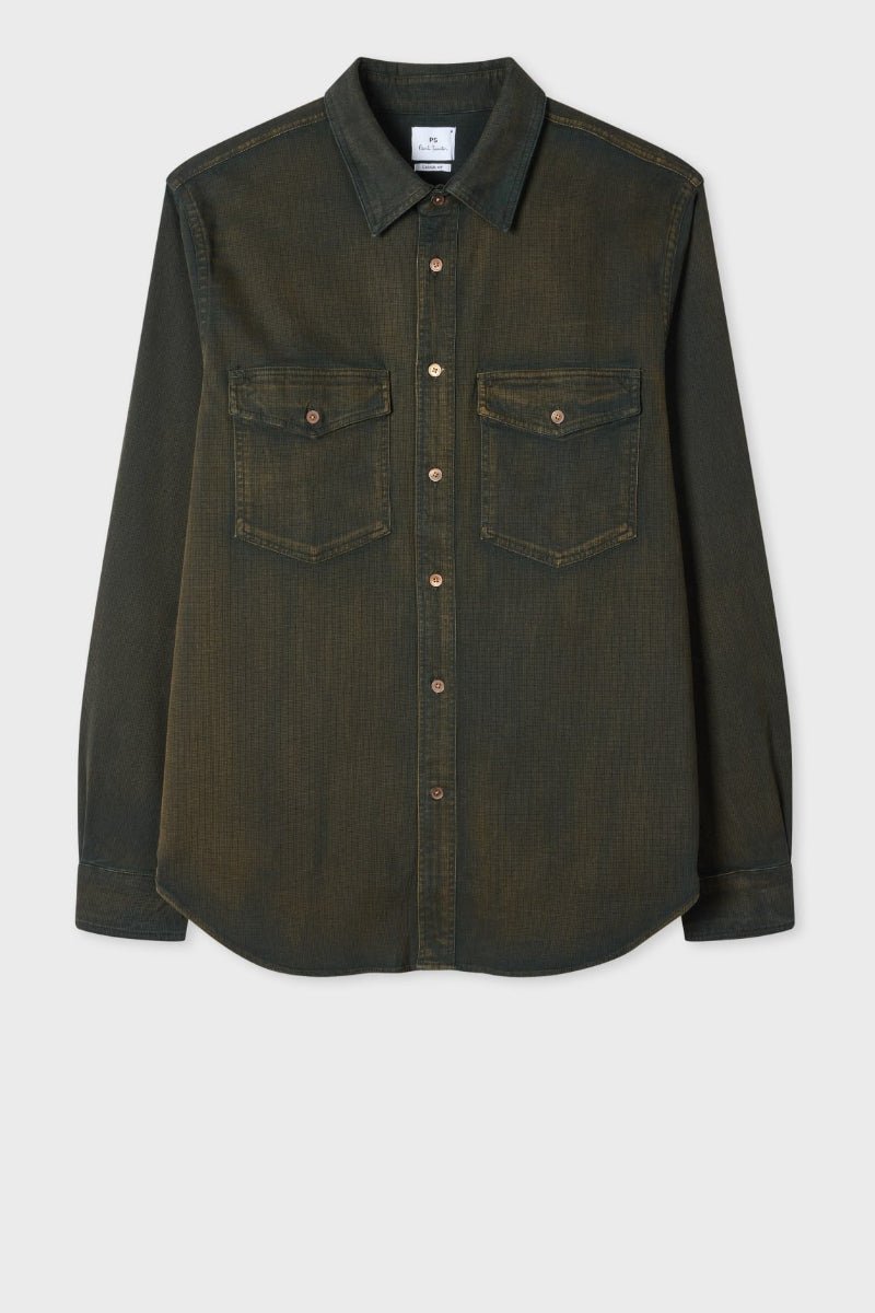 Shirts & Tops - Paul Smith - Two-Tone Textured Cotton-Blend Shirt - Archery Close