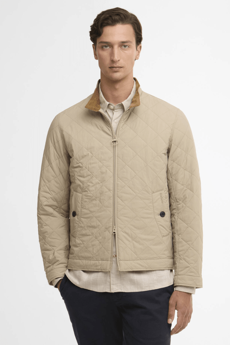 Outerwear - Barbour - Tyneside Quilted Jacket in Washed Stone - Archery Close