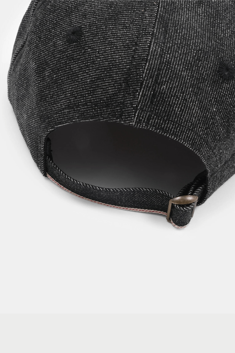 Hats - Dehen 1920 - Unstructured Baseball Hat - Black Selvedge Denim - Archery Close