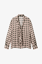Shirts & Tops - Smythe - V-Necktie Blouse - Archery Close
