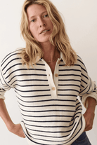 Sweater - Marine Layer - Valerie Polo Sweater - Archery Close