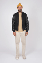 Outerwear - Dehen 1920 - Varsity Jacket - Black - Archery Close