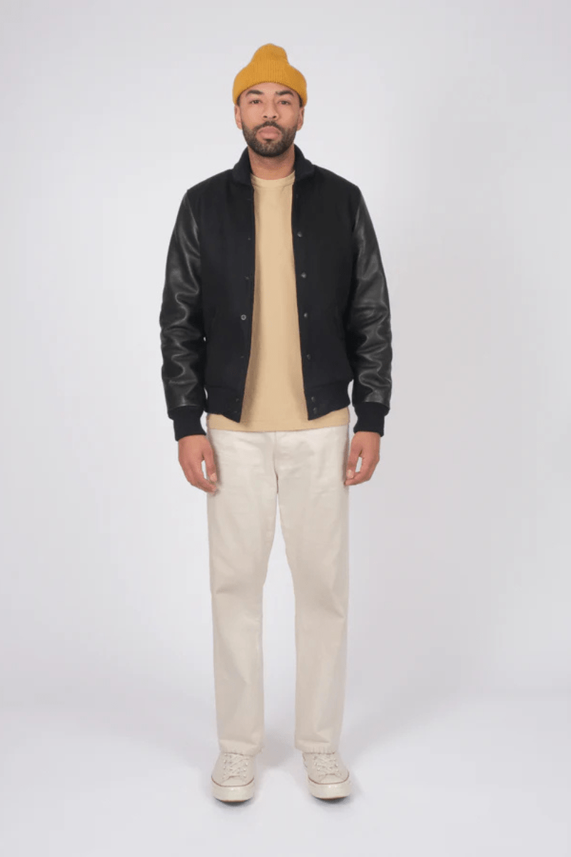 Outerwear - Dehen 1920 - Varsity Jacket - Black - Archery Close