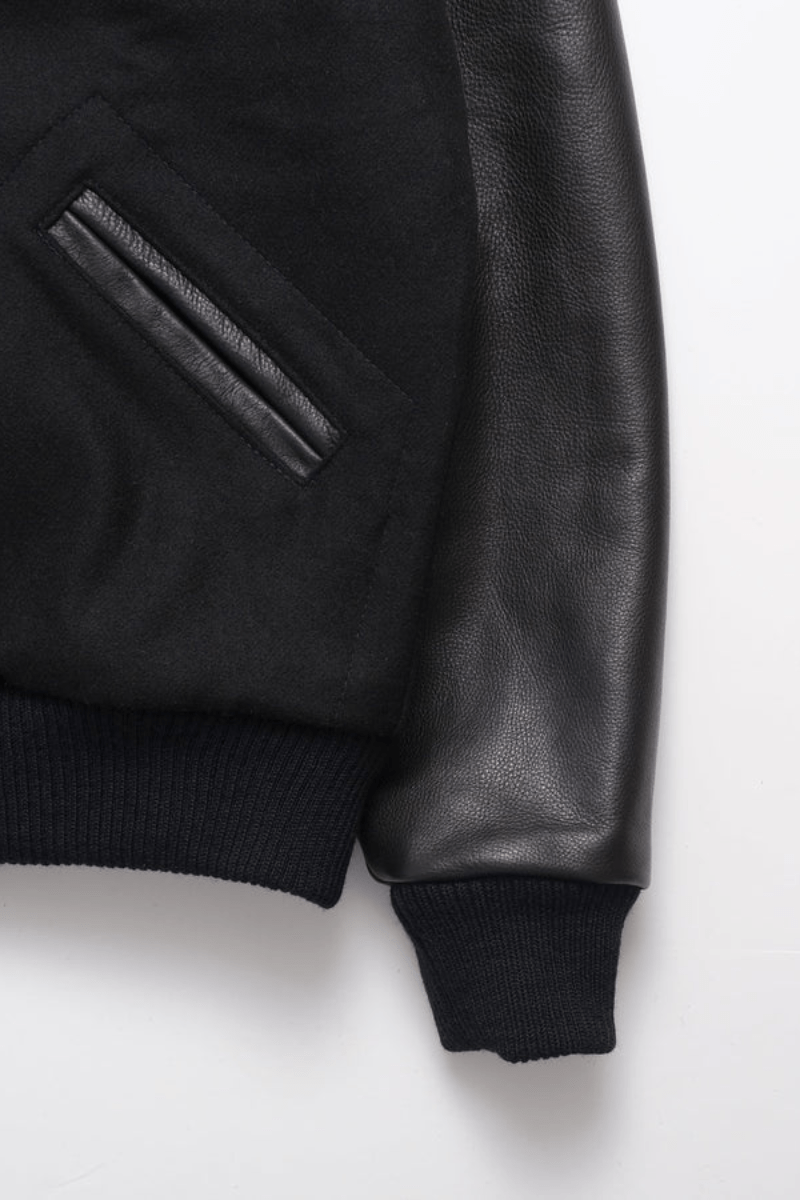 Outerwear - Dehen 1920 - Varsity Jacket - Black - Archery Close