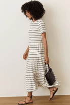 Dresses - Marine Layer - Vintage Slub Midi Dress in Antique White - Archery Close