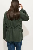 Sweater - Alex Mill - Virgina Sweater Jacket in Heather Forest - Archery Close