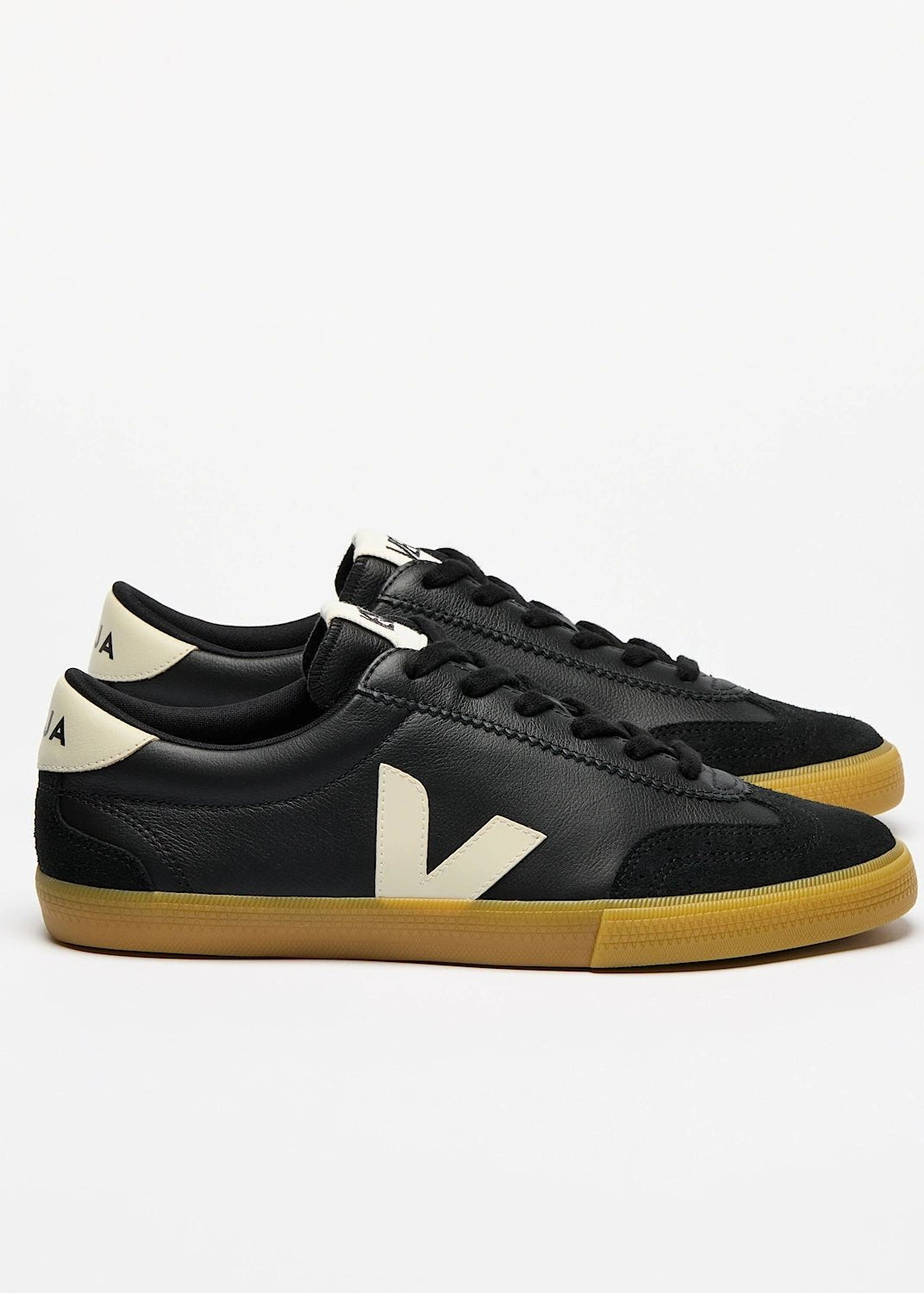 Sneakers - Veja - Volley Leather Black Pierre - Archery Close