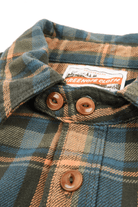 Shirts & Tops - Freenote Cloth - Wells Evergreen Plaid Shirt - Archery Close