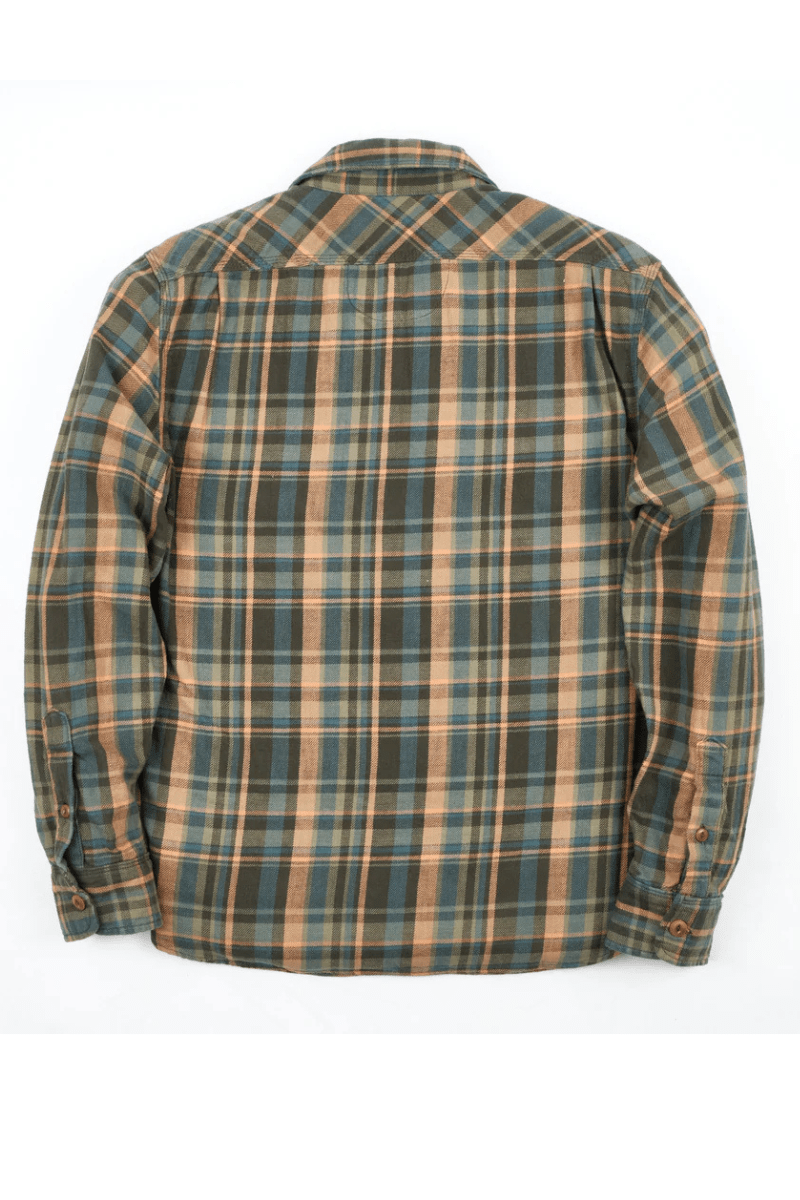 Shirts & Tops - Freenote Cloth - Wells Evergreen Plaid Shirt - Archery Close