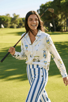 Shirts & Tops - Vilagallo - White Shirt with Golf Print - Archery Close