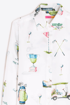 Shirts & Tops - Vilagallo - White Shirt with Golf Print - Archery Close