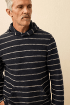 Sweatshirts - Faherty Brand - Whitewater Hoodie in Navy Point Stripe - Archery Close