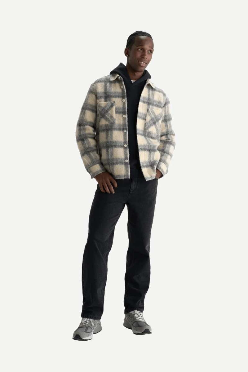 Shirts & Tops - Wax London - Whiting Overshirt in Ash Wool Blend - Archery Close