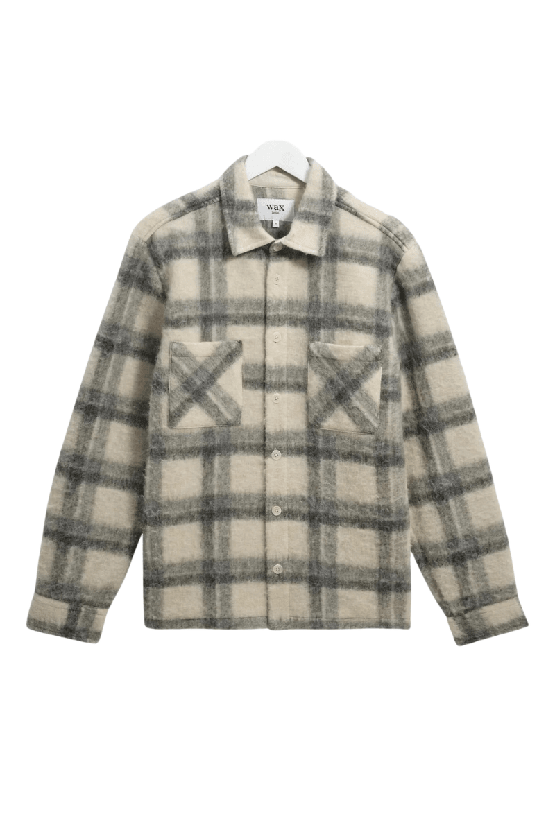 Shirts & Tops - Wax London - Whiting Overshirt in Ash Wool Blend - Archery Close