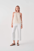 Pants - Beatrice B - Wide Leg Trouser with Turn - ups - Archery Close