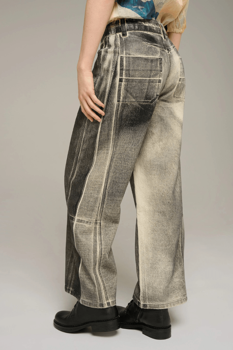 Jeans - Cotelac - Wide Printed Jeans - Archery Close