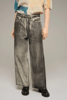 Jeans - Cotelac - Wide Printed Jeans - Archery Close