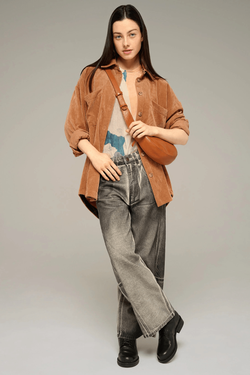 Jeans - Cotelac - Wide Printed Jeans - Archery Close