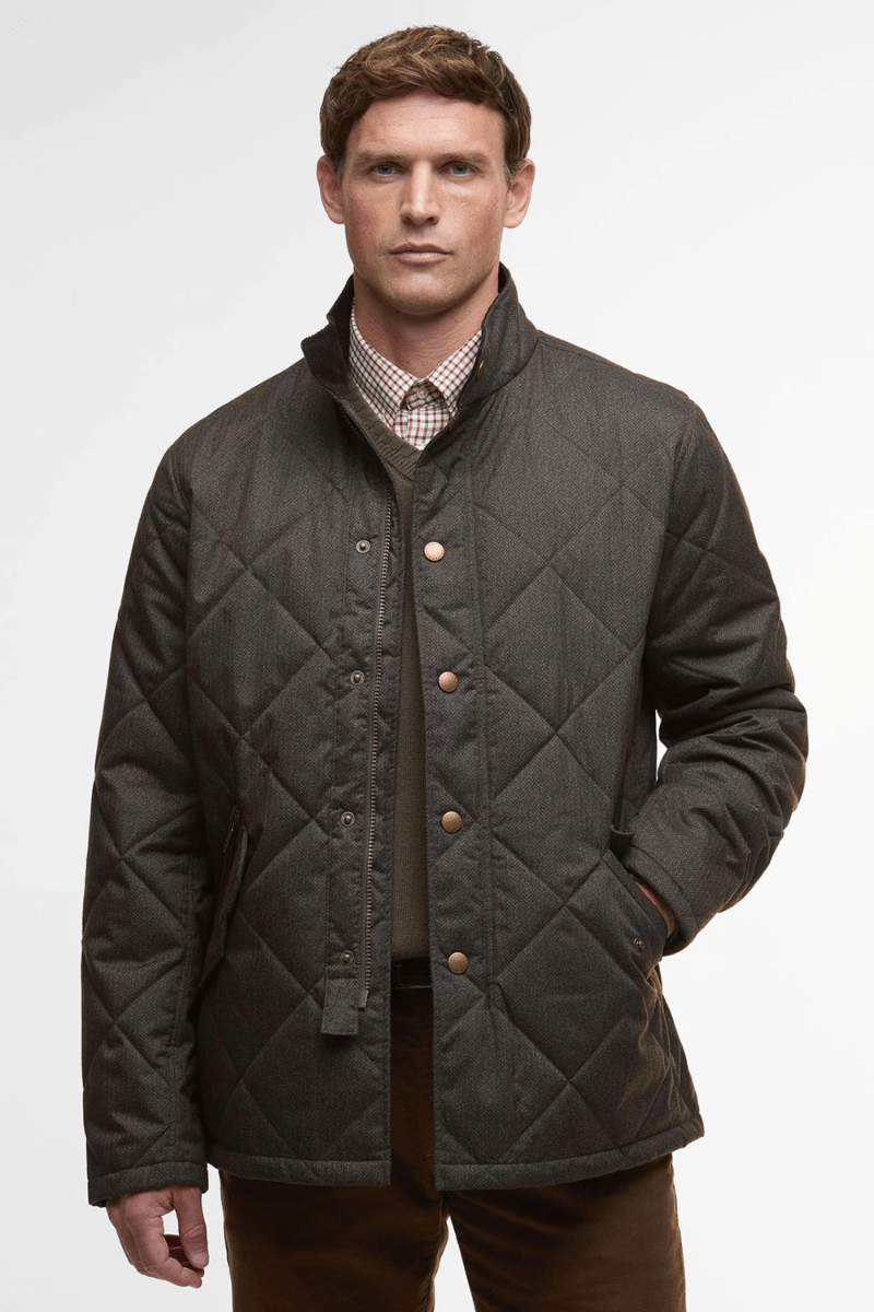 Outerwear - Barbour - Winter Shoveler Quilted Jacket - Archery Close