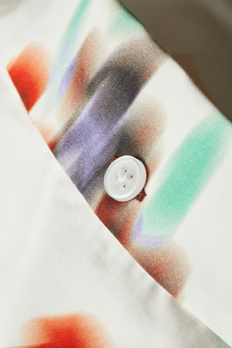 Shirts & Tops - Paul Smith - Women' White 'Hazy Floral' Cotton Shirt - Archery Close