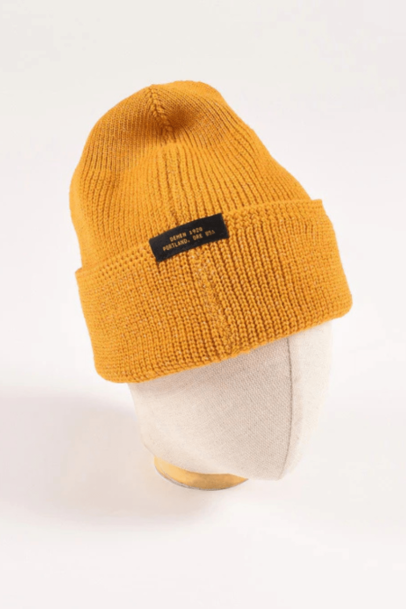 Hats - Dehen 1920 - Wool Knit Watch Cap - Old Gold - Archery Close