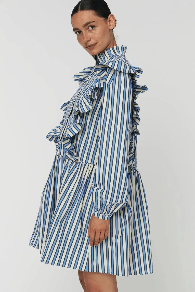 Dresses - Stella Nova - Yarn Dyed Striped Dress - Archery Close