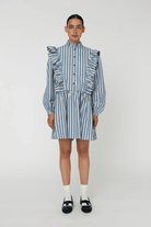 Dresses - Stella Nova - Yarn Dyed Striped Dress - Archery Close