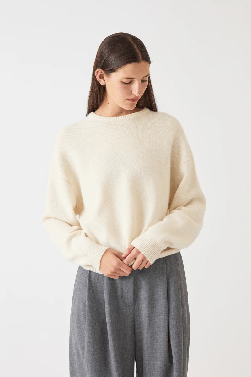 Artemis Cashmere Sweater in Ivory - DemyLee - Archery Close