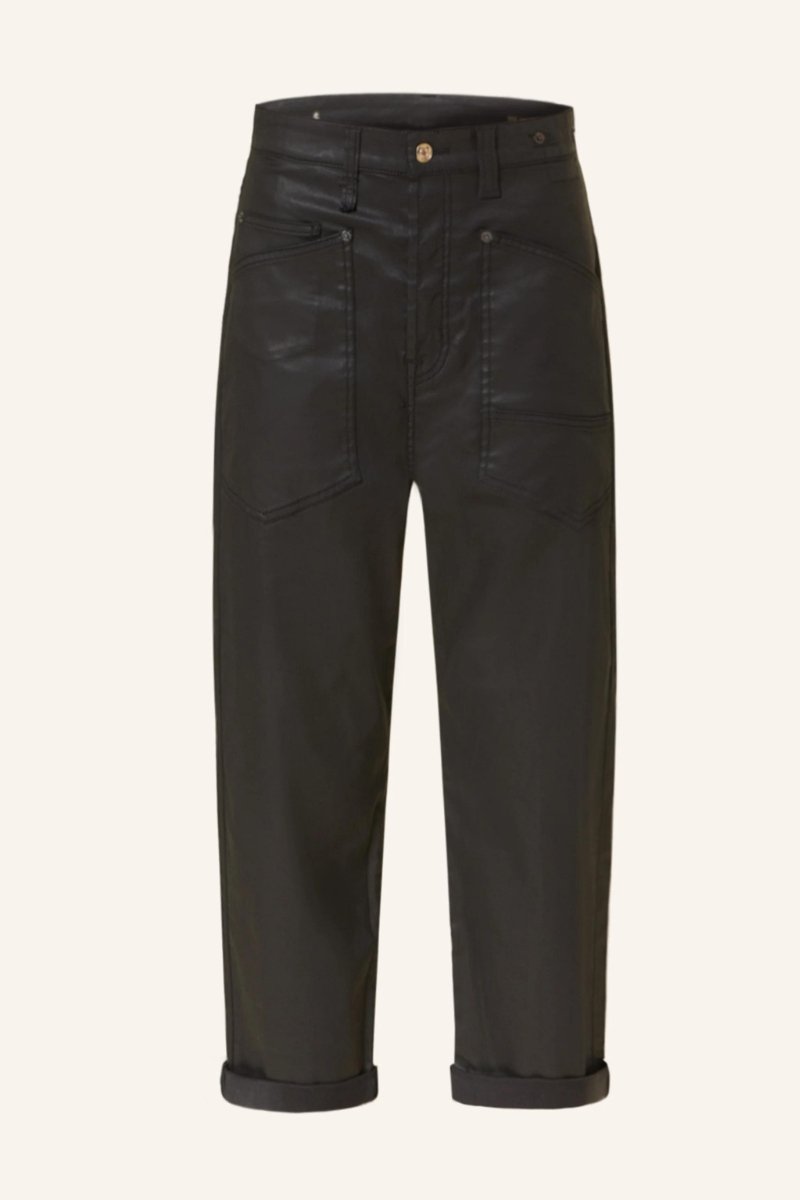 Baggy Wax Coated Black Jeans - MAC Jeans - Archery Close