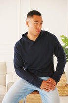 Benson Olly Fine Knit Hoodie - Archery Close Men's