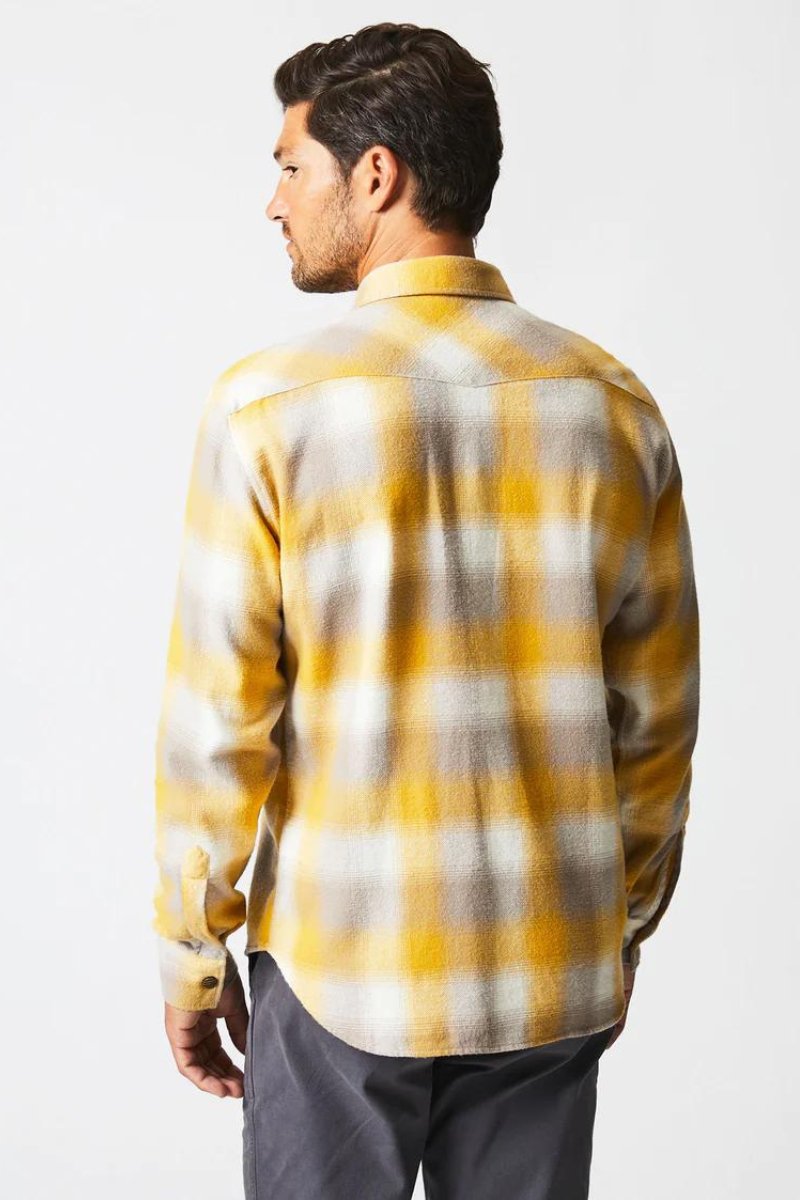 Billy Reid Flannel Bold Plaid Western Snap Shirt - Archery Close Men's