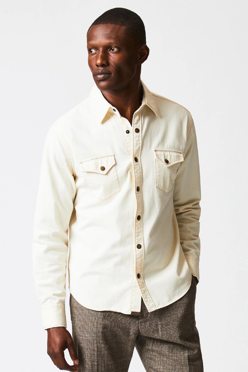 Billy Reid Shoals Twill Shirt - Archery Close Men's