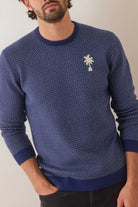 Birdseye Crewneck Sweater in Navy - Marine Layer - Archery Close