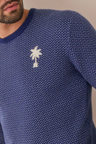 Birdseye Crewneck Sweater in Navy - Marine Layer - Archery Close