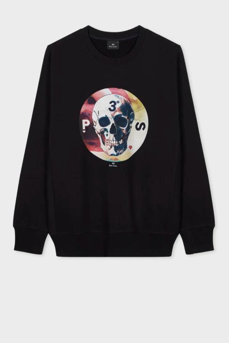 Black "Skull" Print Sweatshirt - Paul Smith - Archery Close