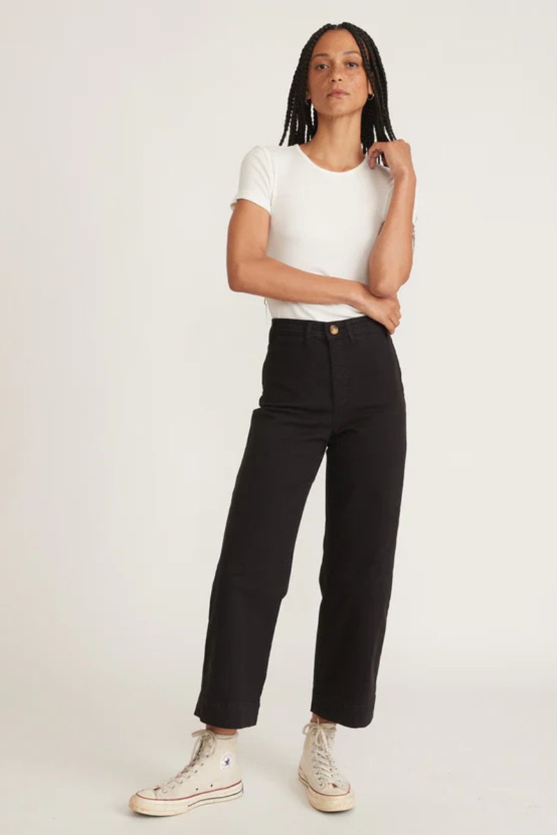 Bridget Wide Leg Crop Pant - Marine Layer - Archery Close