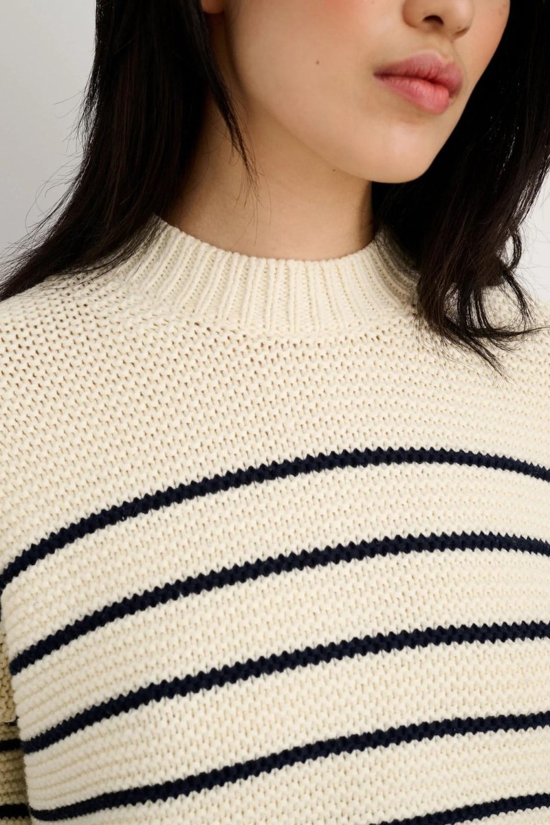 Button - back sweater in stripes - Alex Mill - Archery Close