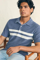 Cabana Towel Terry Surf Stripe Polo - Faherty Brand - Archery Close