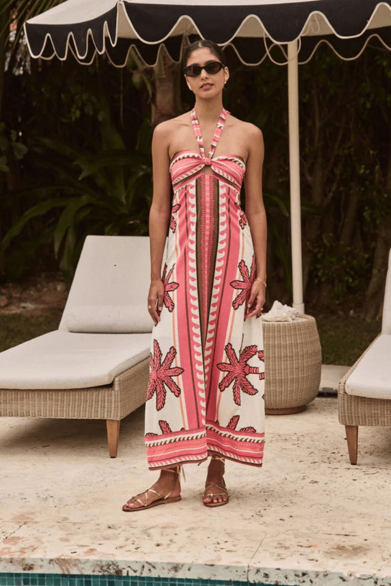 Canyon Halter Dress - Marine Layer - Archery Close