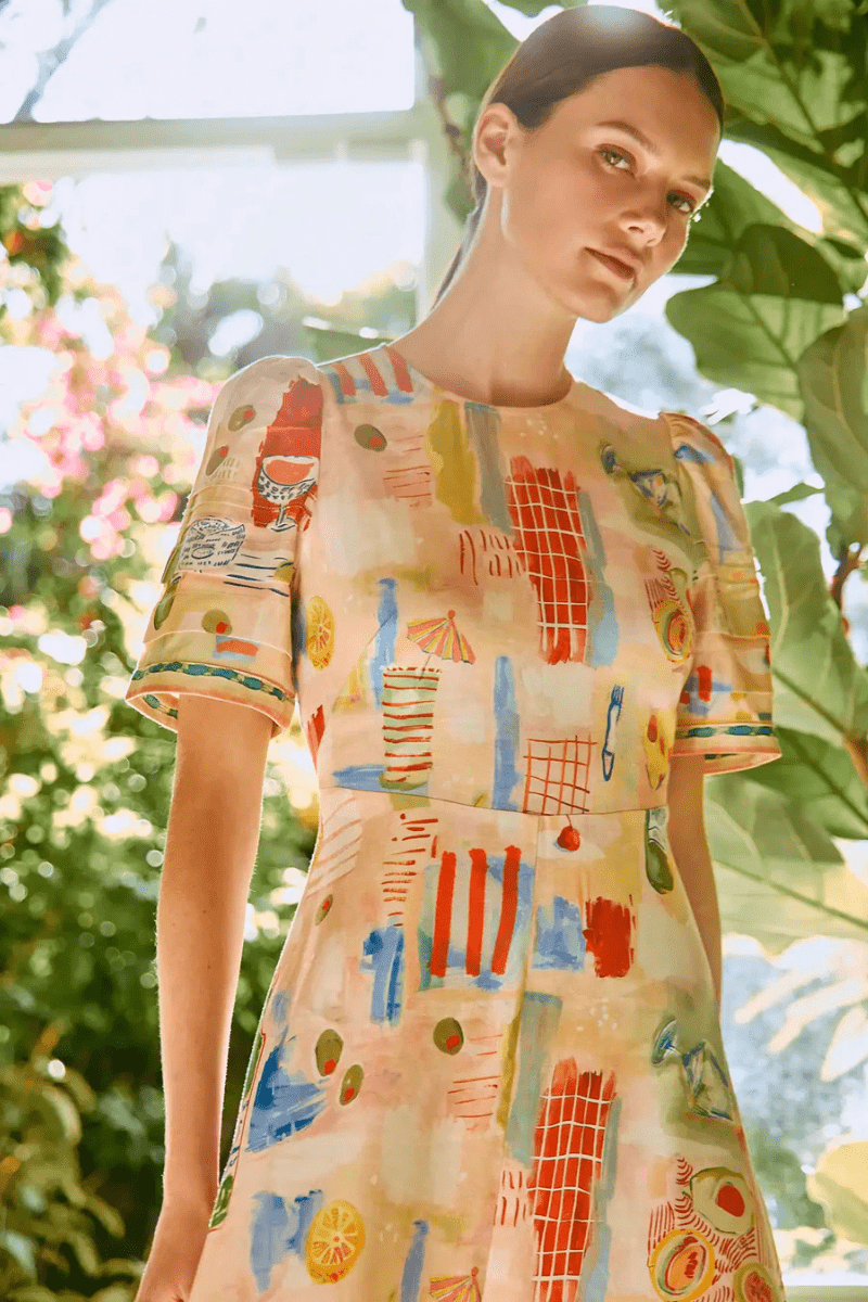 Casey Dress in Happy Hour - Hunter Bell - Archery Close