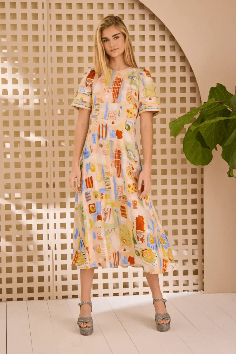 Casey Dress in Happy Hour - Hunter Bell - Archery Close